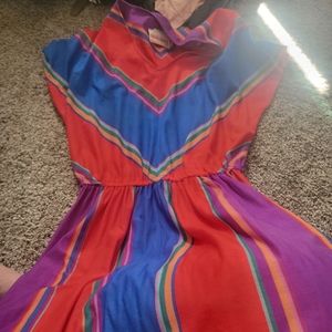 Vintage Chevron striped dress